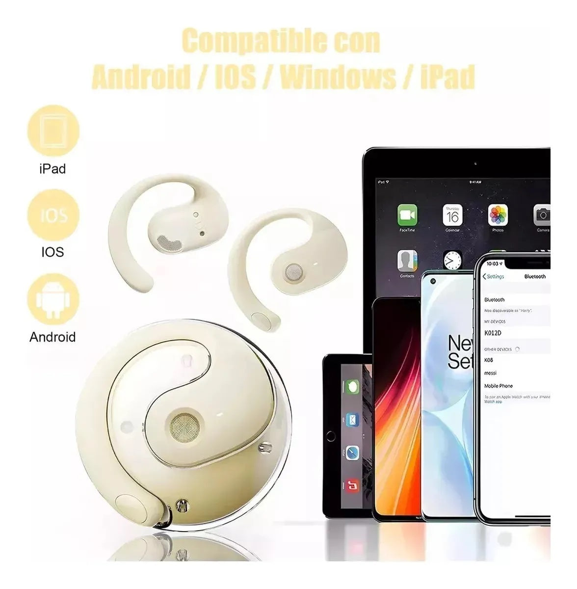 Audífonos traductor con IA + 144 idiomas