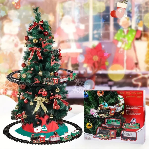 Tren Clásico Decorativo Navideño Con Luces, Sonidos y Humo.🔥 Recargable