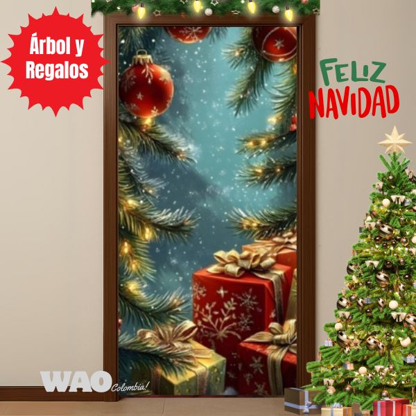 🎅 Fundas Navideñas para Puerta 🎁 2X $119.800🚪🔴