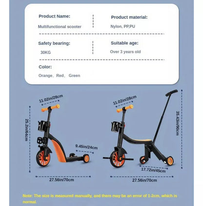 La Scooter 3 en 1 que Crece con tu Hijo