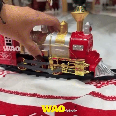 Tren Clásico Decorativo Navideño Con Luces, Sonidos y Humo.🔥 Recargable