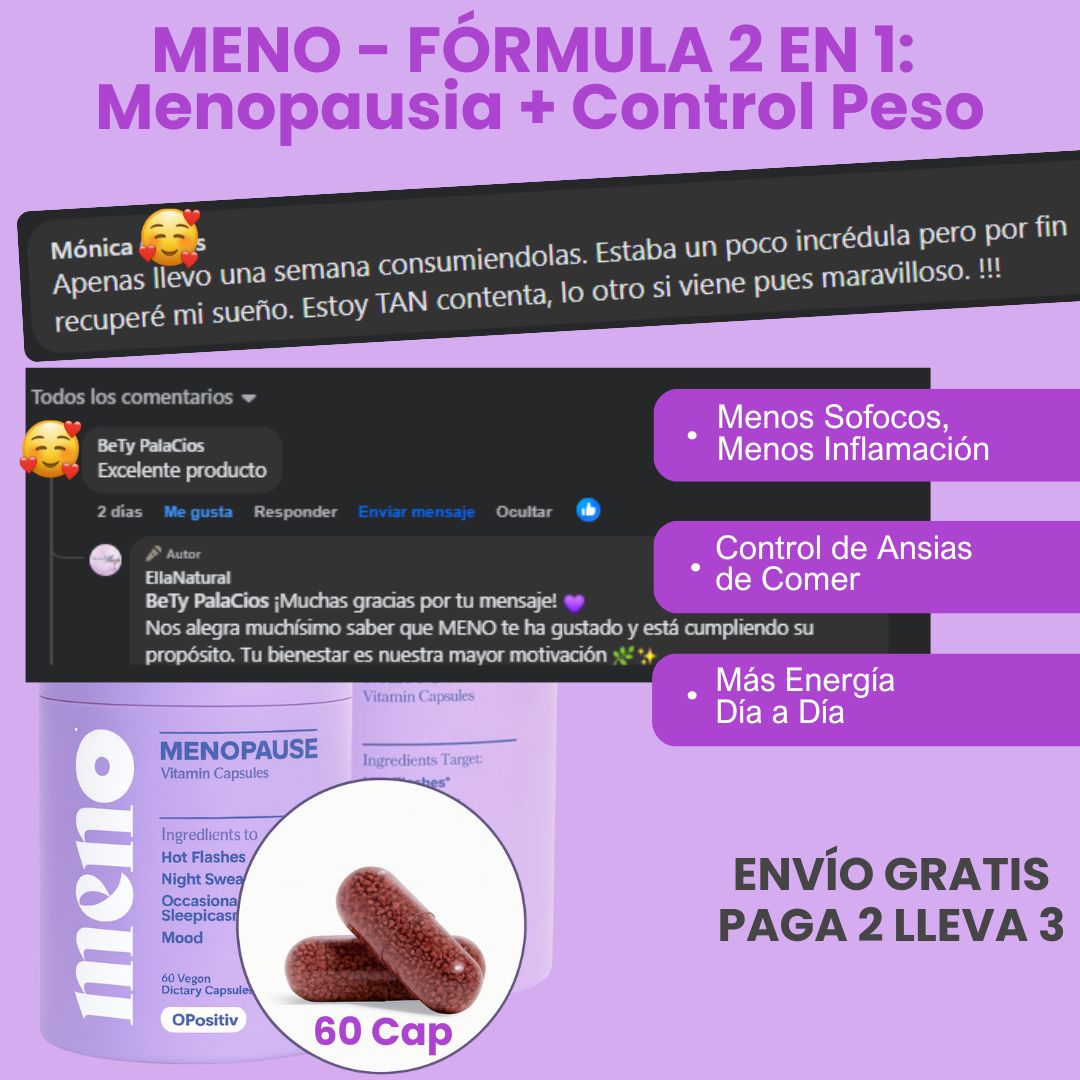 MENO - Fórmula Natural para la Menopausia y Control Peso