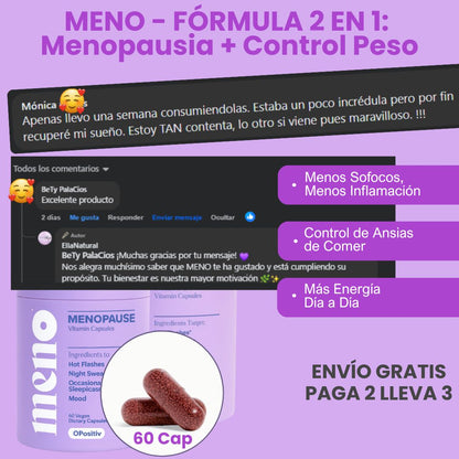 MENO - Fórmula Natural para la Menopausia y Control Peso