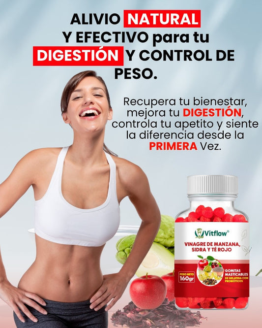 VitFlow® Gomitas Vinagre de Manzana - Paga 1 Lleva 2