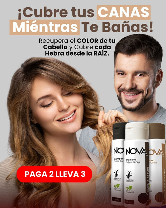 NOVA Tratamiento Cubre Canas 🔥 Paga 1 Lleva 2 🔥